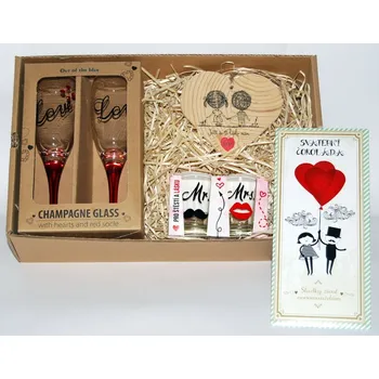 Žertovný předmět Ptákoviny CB Sada pro novomanžele s čokoládou v dárkové krabičce