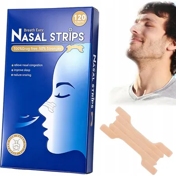 Náplast PRÉMIOVÉ NÁPLASTI NA NOS PROTI CHRÁPÁNÍ PRO LEPŠÍ SPÁNEK TRÉNINK 120 KUSŮ