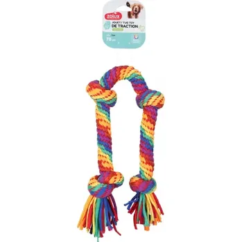 Hračka pro psa Zolux hračka pes RAINBOW 4 Uzly 78cm