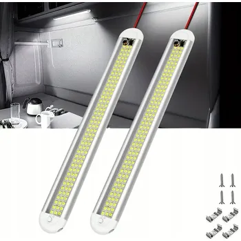 Osvětlení interiéru vozidel 2X LAMPA 120 LED S VYPÍNAČEM OSVĚTLENÍ INTERIÉRU AUTA 12V 2KS