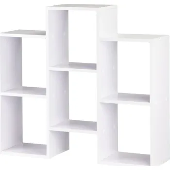 Knihovna ModernHome WYJ-212 Stojací regál, knihovna, 85 x 22 x 76 cm, bílý