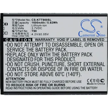 Baterie pro mobilní telefon Baterie Cameron Sino CS-KTT900SL, Li-Ion, 1600