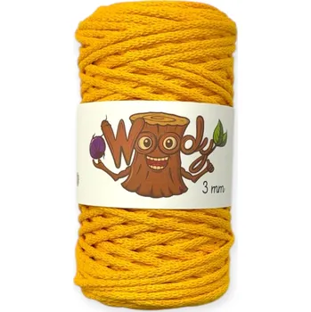 Příze Woody 3 mm – Žloutková (100m)