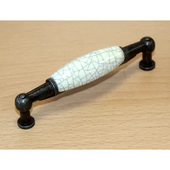 Nábytkové kování 11015 úchyt 96mm zinek-porc./popraskaný