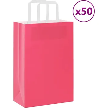 Dárková taška Papírové tašky 50 ks s uchy růžové 21x11x31 cm - 8721158518262
