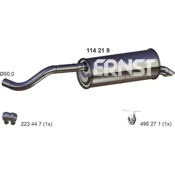 Tlumič výfuku Zadní tlumič výfuku ERNST 114219