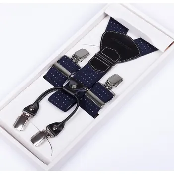 Kšandy Luxusní modré kšandy kožená poutka Assante 90044, Velikost Uni