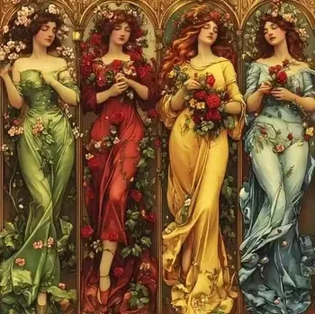 Diamantové malování Diamantové malování - Čtyři grácie (60 x 60)