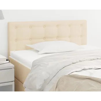 Čelo postele krémové 80 x 5 x 78/88 cm textil - 8720287152453