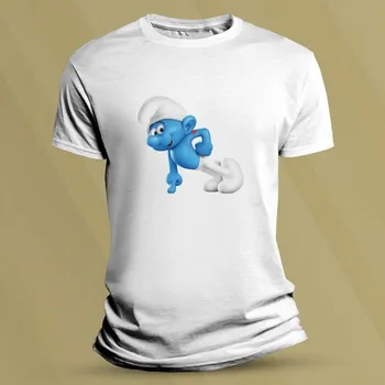 Chlapecké tričko Dětské bavlněné tričko Hefty Smurf Bílá velikost 104