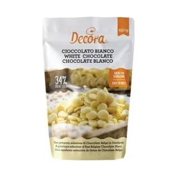 Belgická bílá čokoláda 34% 250g - Decora | Skvělé pro Váš domácí dort