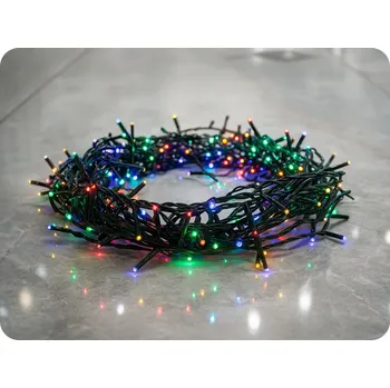 Vánoční dekorace LED vnější vánoční řetěz, 180xLED, 8.95m, přívod 3m, 8 funkcí, IP44, RGBY [X08180312]