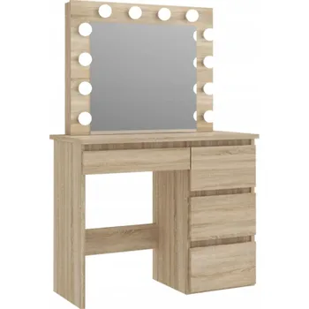 Toaletní stolek Bestent Toaletní stolek s LED zrcadlem Cleopatra Sonoma Brown