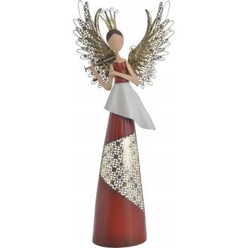 Obraz Kovový anděl 80 cm červený