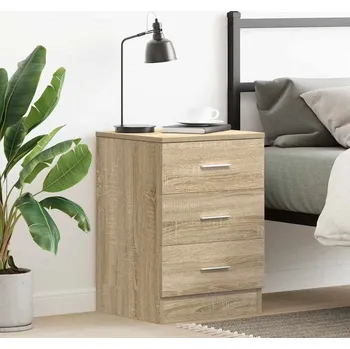 Noční stolek vidaXL Noční stolek 38 x 35 x 56 cm dřevotříska [800456] Barva: dub sonoma