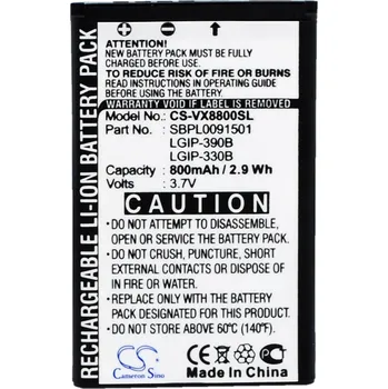 Baterie pro mobilní telefon Baterie Cameron Sino CS-VX8800SL, Li-Ion, 800