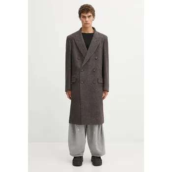 Dámský kabát Vlněný kabát Wales Bonner Mayfair Coat MA25CO09.WO02.903 hnědá 89X, vel. 50