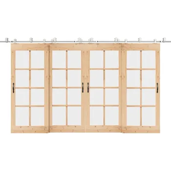 Nábytkové kování Sada příslušenství pro posuvné dveře 400 cm nerez ocel stříbrná - 8721102857737