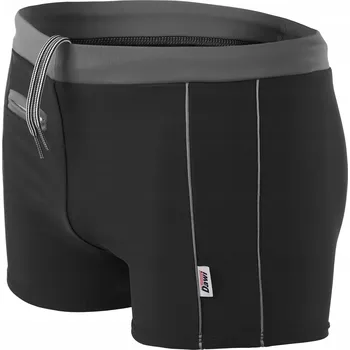 Pánské kraťasy Šedé PÁNSKÉ KOUPACÍ ŠORTKY na léto s kapsou, tenké proužky Dawi 3XL