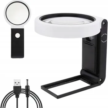 Lupa SKLO SE SVĚTLEM A STOJANEM, SKLÁDACÍ ZVĚTŠOVACÍ BRÝLE