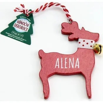 Vánoční dekorace Vánoční dekorace červený sob ALENA