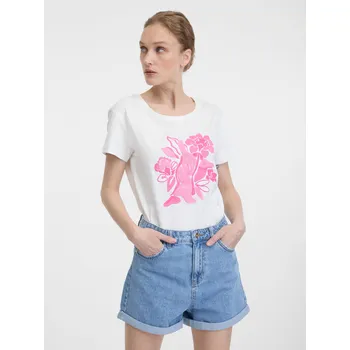 Dámské oblečení Orsay Bílé dámské tričko s krátkým rukávem - Dámské Orsay bílá 2794500