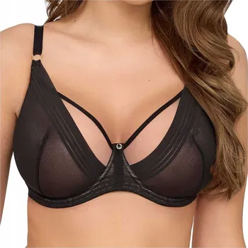 Podprsenka AVA Měkká podprsenka pohodlná nevyztužená Ritual 2231 černá plus size 100G