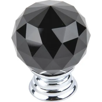 Nábytkové kování 91006 - Knopka 30mm, černý křišťál/chrom (91006 - Knopka 30mm, černý křišťál/chrom )