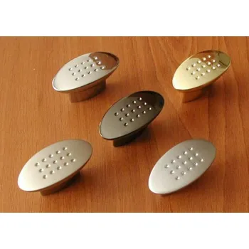 Nábytkové kování 63903 - PETR OVÁL knopek satén nikl (63903 - PETR OVÁL knopek satén nikl)