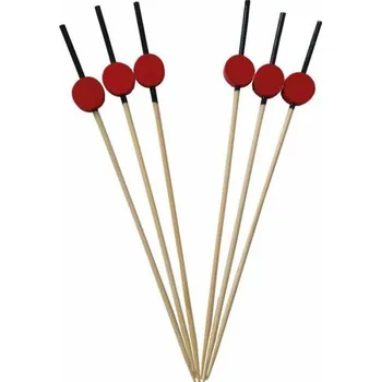 Jednorázové nádobí B0212B napichovátka na jednohubky červené 12cm