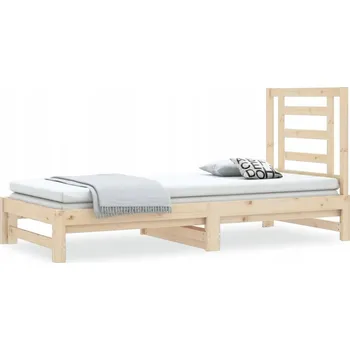 Pohovka Dřevěné borovicové lehátko 195,5 x 182 x 30 cm, rozkládací pohovka