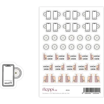 samolepka Fleppi Samolepky Glukozový senzor