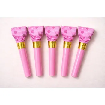 Zlatá Žirafa Party frkačky tmavě růžové - 5ks