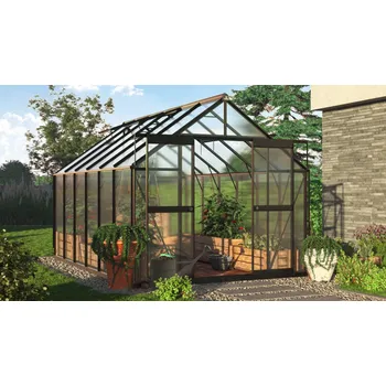 Skleník Cultivo Zahradní skleník z polykarbonátu Slide-In NEW 244x370cm černá