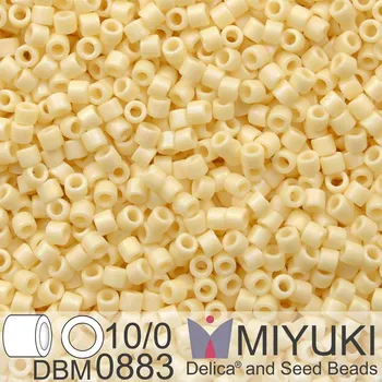 Korálek Korálky Miyuki Delica 10/0. Barva Matte Op Dk Cream AB DBM0883. Balení 5g.