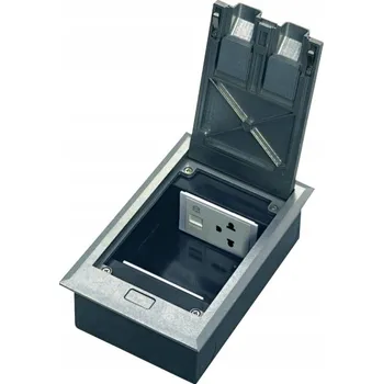 Elektrická zásuvka Elektrická zásuvka Alantec podlahová krabice, 2 zásuvky, bílá