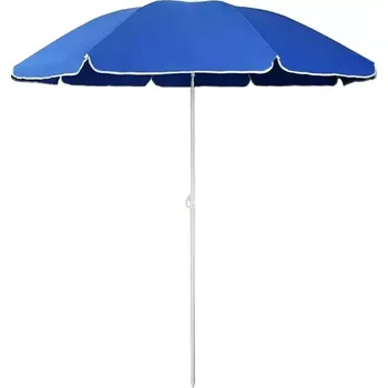 Slunečník Plážový zahradní slunečník modrý