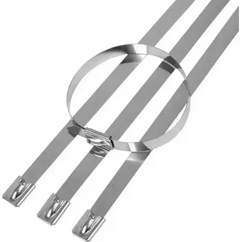 Organizace kabelů Nerezové kuličkové stahovací pásky 150 × 4,6 mm, 100 ks