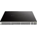 D-Link DGS-1210-52MP 52-Port Gigabit Smart+ PoE Switch, 48x GbE PoE+, 4x RJ45/SFP, PoE 370W