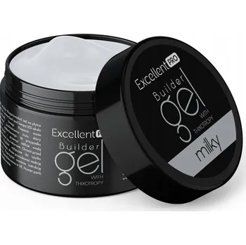Přípravek na nehty Excellent PRO jednofázový stavební gel na nehty LED/UV mléčný milky 15 g