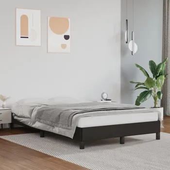 Postel Rám postele černý 120 x 200 cm umělá kůže - 8720287169413