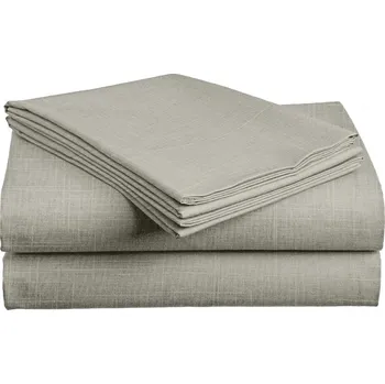 Bavlněné prostěradlo SLUB 140x240 cm šedozelené, 100% bavlna Rozměr: 140 x 240 cm