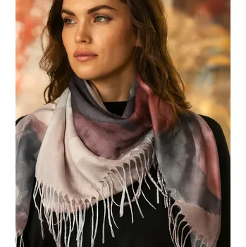 Šátek Agrafka šátek s květinami – polyester