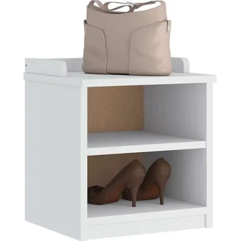 Lavice do předsíně SANDNES bílá 45x40x50 cm masivní borovice - 8721158549891