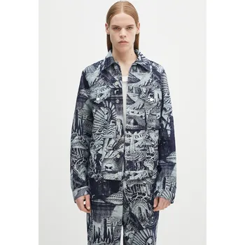 Bavlněná bunda No Problemo Apocalypse Jacquard Trucker Jacket NP7000003 modrá 55X, vel. M