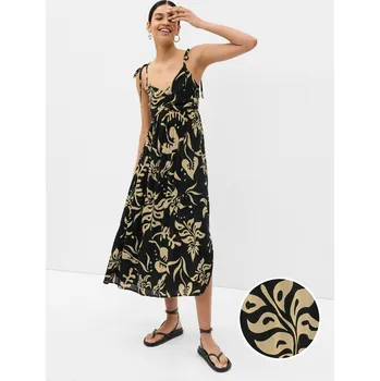 Dámské šaty GAP Dámské Vzorované maxi šaty GAP Černá XS (2219904)