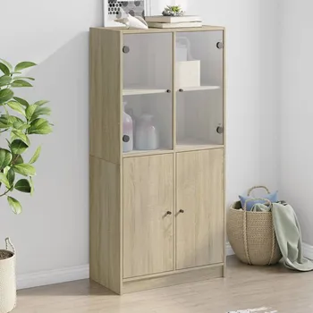 Příborník do zásuvky Highboard s dvířky dub sonoma 68 x 37 x 142 cm kompozitní dřevo - 8721102893254