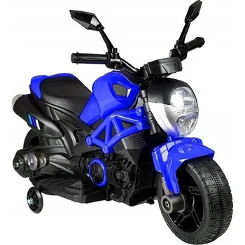 autíčko MOTORKA NA AKUMULÁTOR ZÁVODNÍ MOTOCYKL ELEKTRICKÝ PRO DĚTI MODRÁ