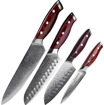 Sada damaškových kuchyňských nožů MI 20173 Hnědá