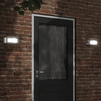 Venkovní osvětlení Venkovní nástěnná svítidla 2 ks stříbrná nerezová ocel - 8721102455766